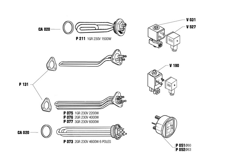 Heating Elements Various Parts