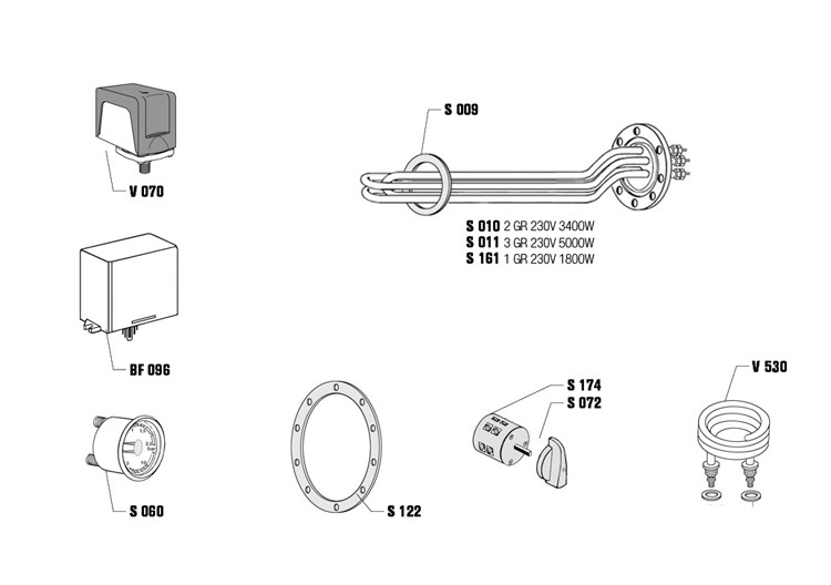 Heating Elements And Various Parts